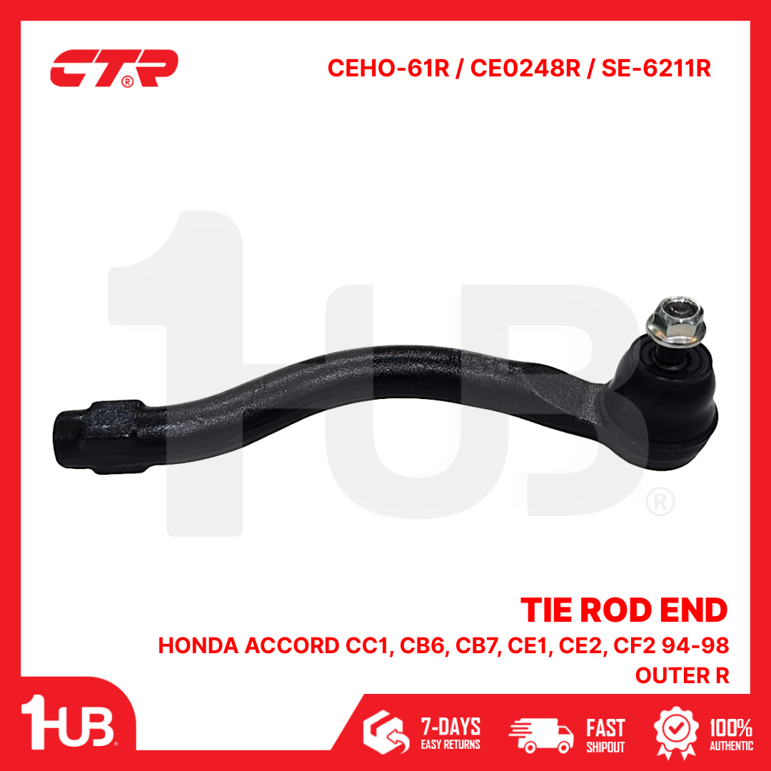 CTR TIE ROD END HONDA ACCORD CC1, CB6, CB7, CE1, CE2, CF2 94-98 OUTER R 53540-SA1-E CEHO-61R / CE0248R / SE-6211R ( 1 PC )