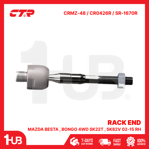 CTR RACK END MAZDA BESTA , BONGO 4WD SK22T , SK82V 02-15 RH S47S-32-250 CRMZ-48 / CR0426R / SR-1670R ( 1 PC )