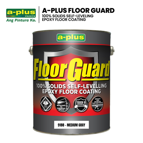 A-PLUS FLOORGUARD® 100% SOLIDS & SELF-LEVELLING EPOXY HEAVY DUTY FLOOR COATING (with CATALYST)