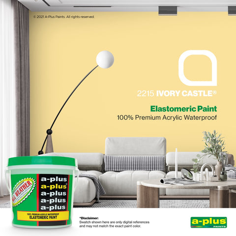 A-Plus All Weather Paint 4L- Medium Gloss | Cream Shades for Interior & Exterior Concrete, Wood water-based paints.