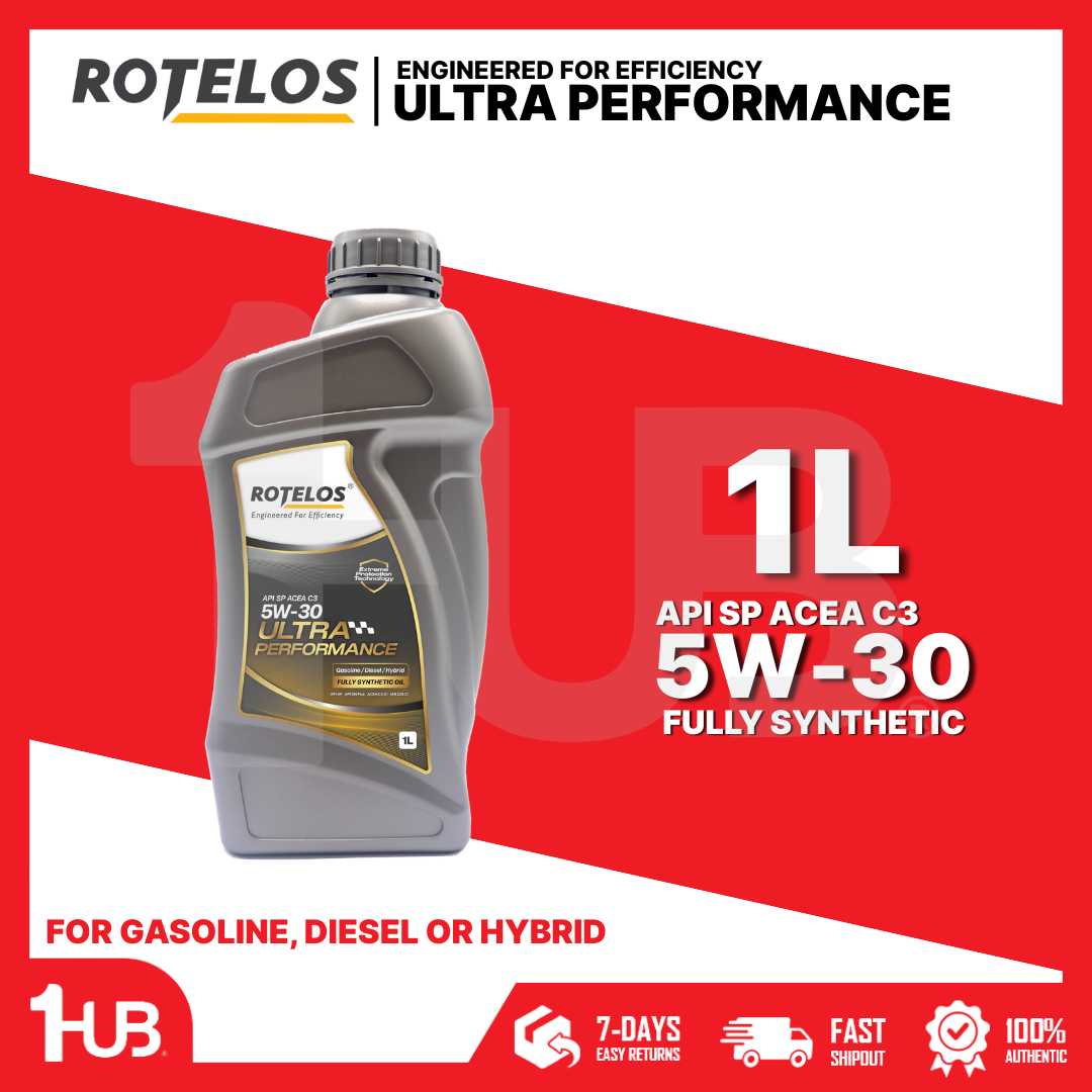 ROTELOS Engine Oil SAE 5W-30 Ultra Performance Fully Synthetic API SP/C3 G-II 1 Liter – Advanced Engine Protection