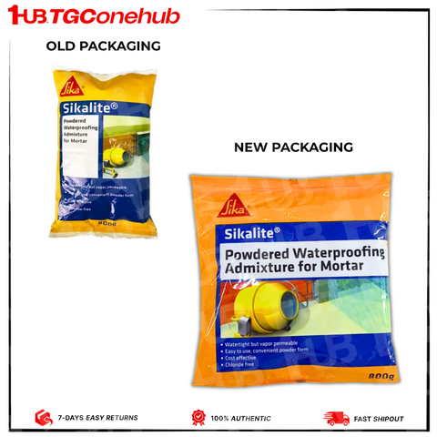 Sika Sikalite 800g Powdered Waterproofing Admixture for Mortar - Easy to Use & Economical Beige Powder Form