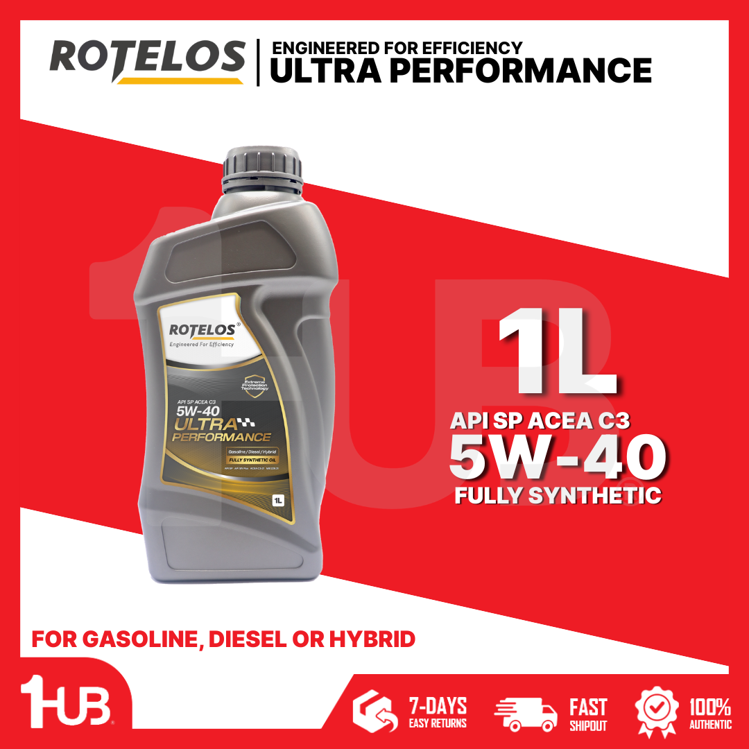 ROTELOS Engine Oil SAE 5W-40 Ultra Performance Fully Synthetic API SP/C3 G-III 1 Liter – Advanced Engine Protection