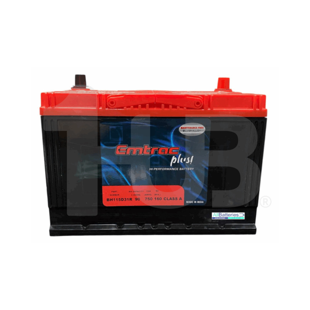 EMTRAC CAR BATTERY N70/3SMF TITANUIM REVERSE BH115D31R( 1 PC )