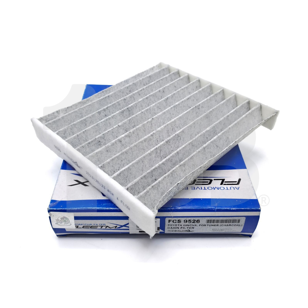 FLEETMAX CABIN FILTER TOYOTA HILUX, FORTUNER, INNOVA 05-15 W/ CHARCOAL , HIACE GRANDIA 05-19, HIACE COMMUTER, CARGO 3.0 16-23, RAIZE, VELOZ, AVANZA 22-23 FCS9526 5919479 ( 1 PC )