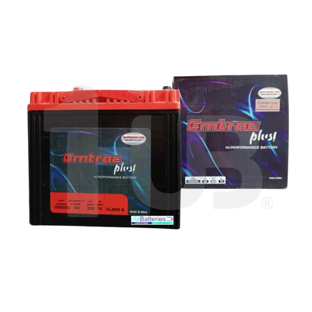 EMTRAC BATTERY NS50/ 1SM 18M CHROME REGULAR 55D23LBH( 1 PC )