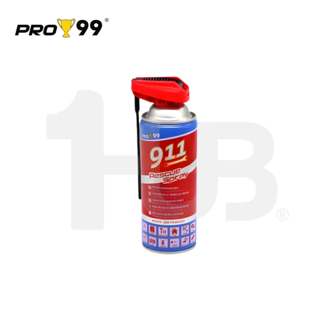 PRO99 911 RESCUE SPRAY RESCUE SPRAY MULTI-PURPOSE LUBRICANT WITH SMART SPRAYER NOZZLE CHAIN LUBE PLRS-1143