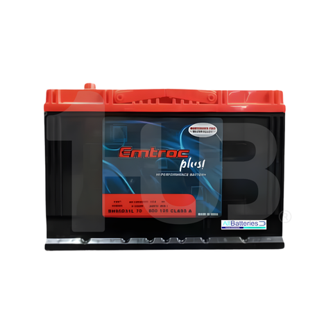 EMTRAC CAR BATTERY CHROME N70R/3SM REVERSE BH95D31R( 1 PC )