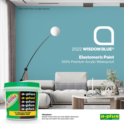A-Plus All Weather Paint 4L- Medium Gloss | FAMILY COLOR BLUE & PURPLE for Interior & Exterior Concrete and Wood Water Based Paint