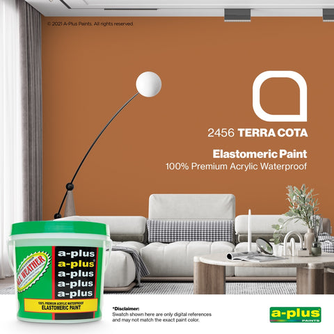 A-Plus All Weather Paint 4L - Medium Gloss | Mocha/Brown, Grey family color for Interior & Exterior Concrete, Wood water-based paint