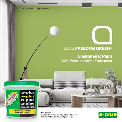 A-Plus All Weather 4L- Medium Gloss | FAMILY COLOR GREEN for Interior & Exterior Concrete and Wood Water Based Paint