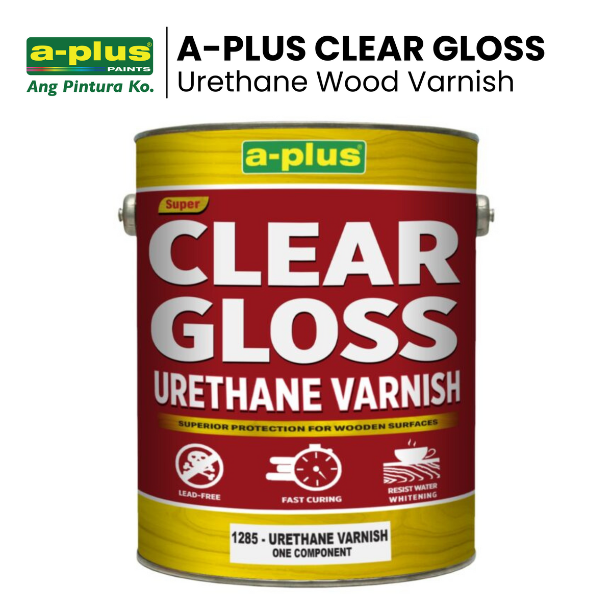 A-Plus® Super Clear Gloss Urethane Wood Varnish 1285 4L