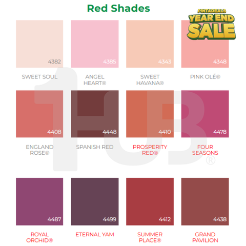 A-Plus Acmelux® Red Paint Shades (4L) | Premium Acrylic Solvent-Based Colors