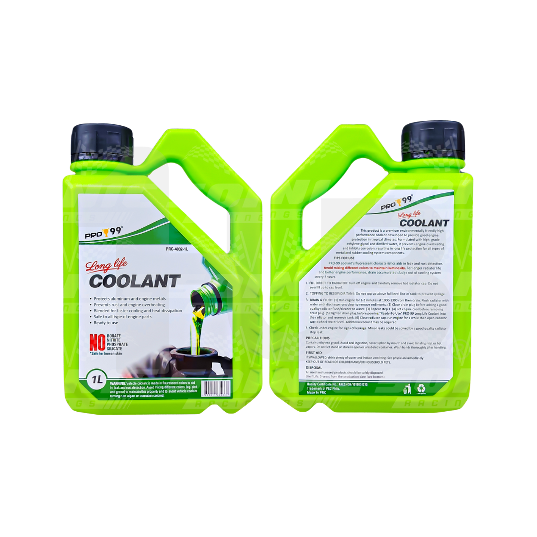 PRO99 Long Life Coolant 1 Liter | High-Performance Engine Radiator Coolant | Anti-Overheat Protection