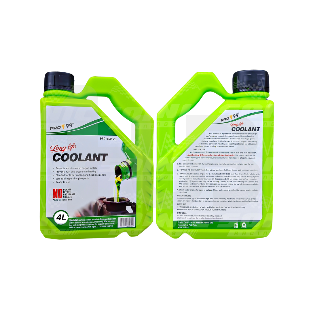 PRO99 Long Life Coolant 4 Liters | High-Performance Engine Radiator Coolant | Anti-Overheat Protection