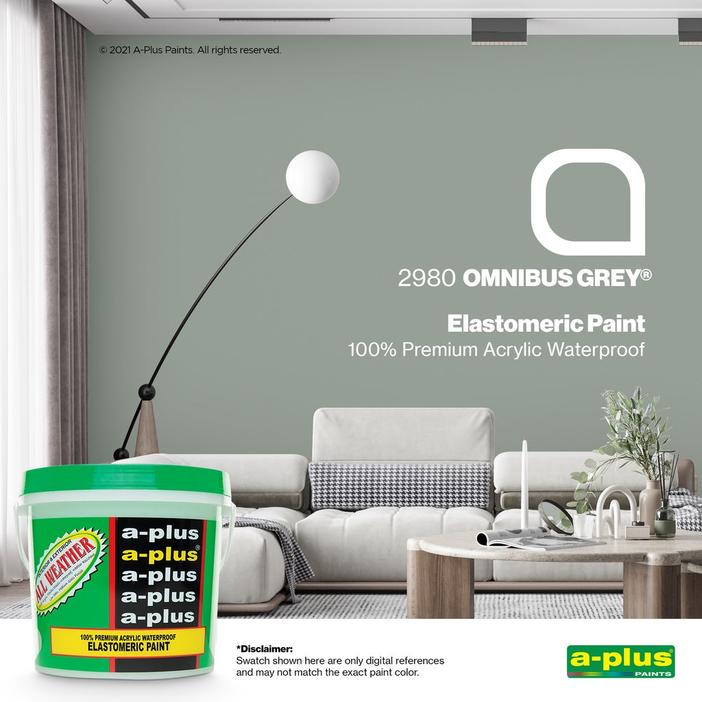 A-Plus All Weather Paint 4L - Medium Gloss | Mocha/Brown, Grey family color for Interior & Exterior Concrete, Wood water-based paint