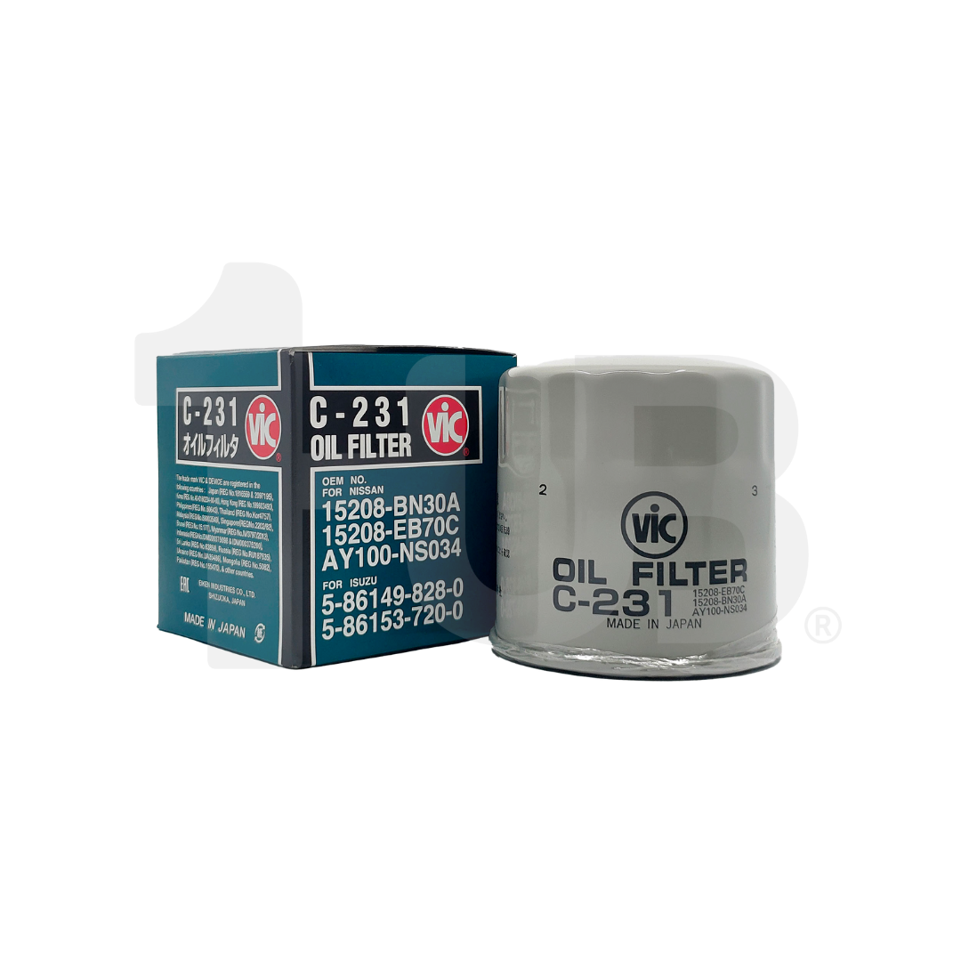 VIC OIL FILTER SPIN ON VIC C-231 NISSAN NAVARA YD25 05-, YD25-Ti, LD23 87-, YD22 87-, LD20 87-  C-231 2707208 ( 1 PC )