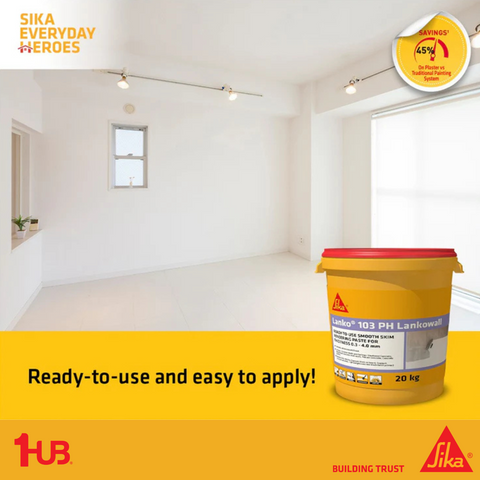 SIKA LANKO 103 PH Lankowall 5kg Ready to use Interior and Exterior wall and ceiling skimcoat