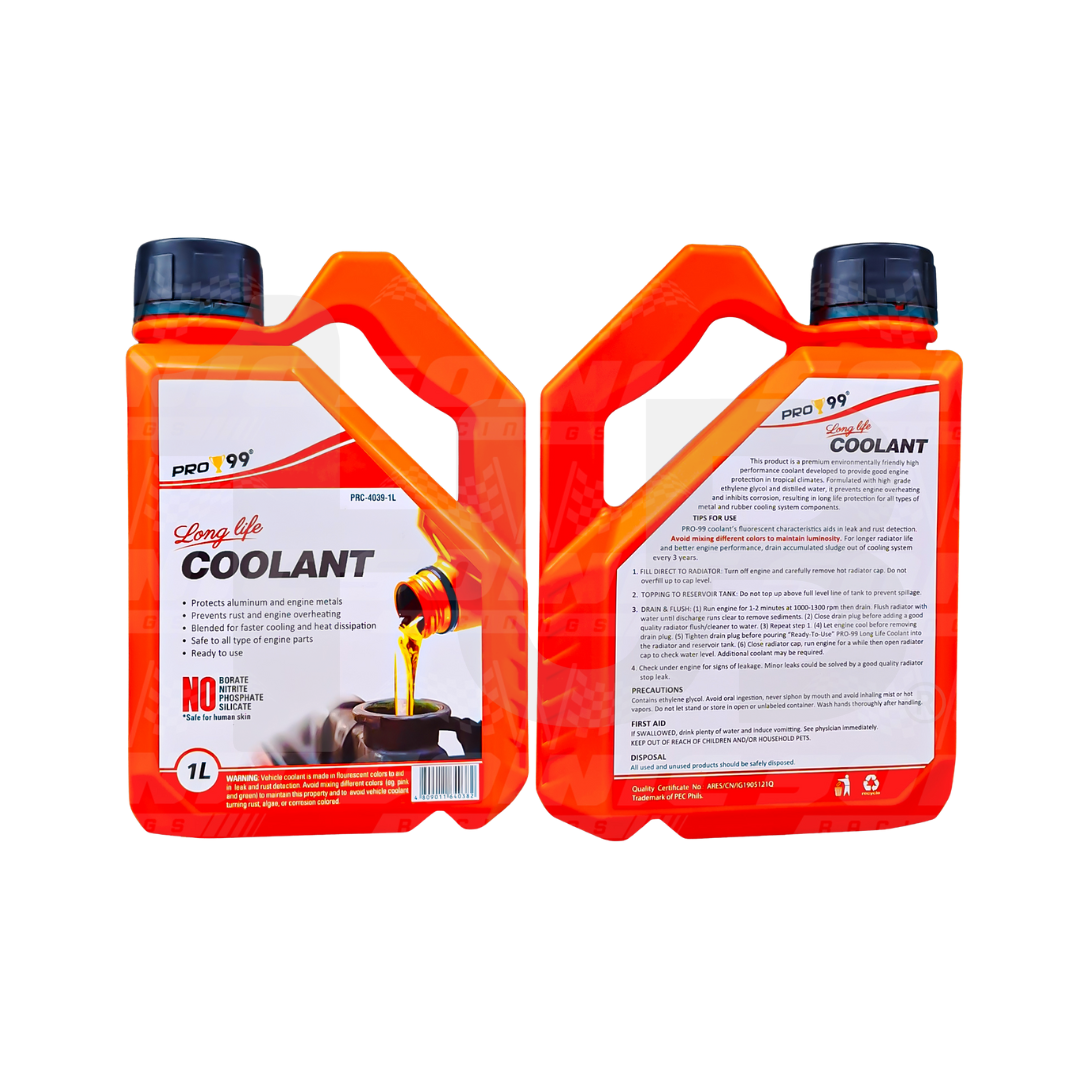 PRO99 Long Life Coolant 1 Liter | High-Performance Engine Radiator Coolant | Anti-Overheat Protection