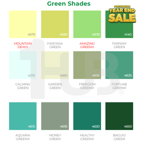 A-Plus Acmelux® Green Paint Shades (4L) | Premium Acrylic Solvent-Based Colors