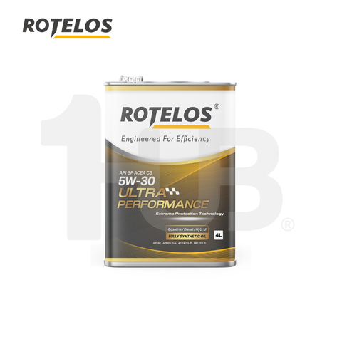 ROTELOS Engine Oil SAE 5W-30 Ultra Performance Fully Synthetic API SP/C3 G-II 4 Liters – Advanced Engine Protection