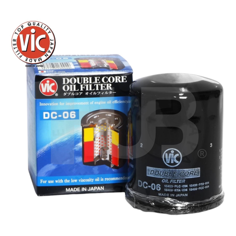 VIC OIL FILTER DOUBLE CORE (VIC) DC-06 / C-809 / C-307 MD136790 / 15400-RAF-T01 / 15400-PLC-004 HONDA / MITSUBISHI ACCORD 2.4 AT K24A 2008 DC-06 8916624 ( 1 PC )
