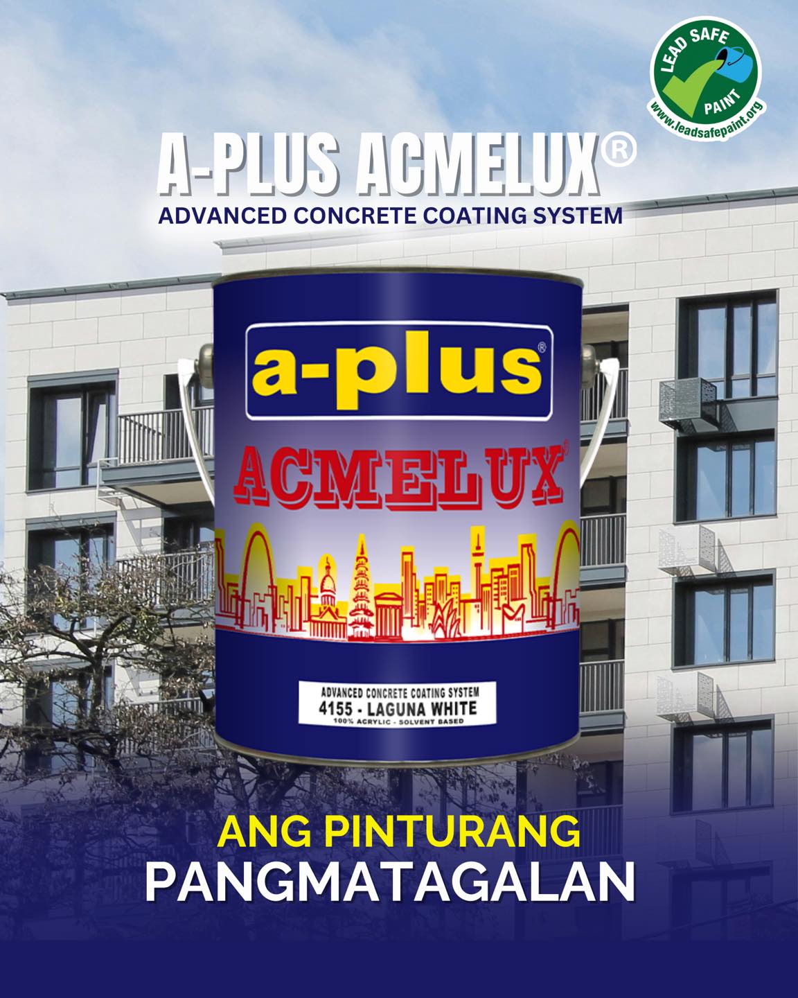 A-Plus Acmelux Premium Acrylic Solvent-Based Paint 4L