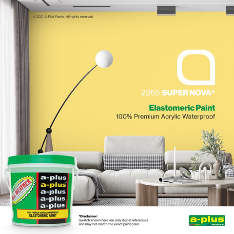 A-Plus All Weather Paint 4L- Medium Gloss | Cream Shades for Interior & Exterior Concrete, Wood water-based paints.