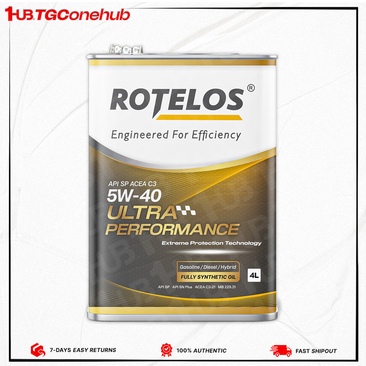 Rotelos Engine Oil TGEO-SPC30540S4 5W-40 SP/C3 G-III 4L