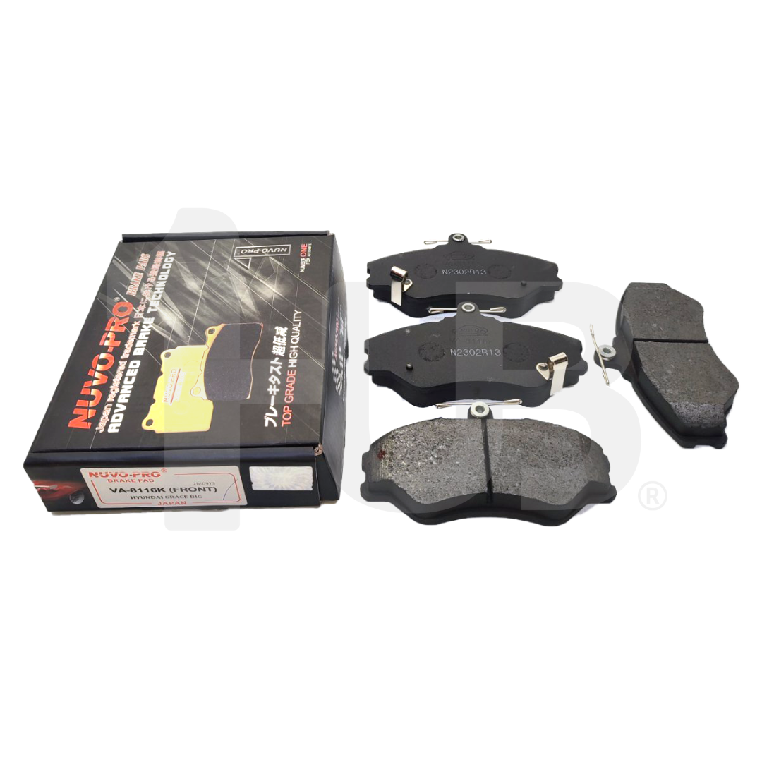 NUVO-PRO  BRAKE PAD HYUNDAI GRACE BIG / H-100 95-99 FRONT VA-8116K 7793574 ( 1 SET )