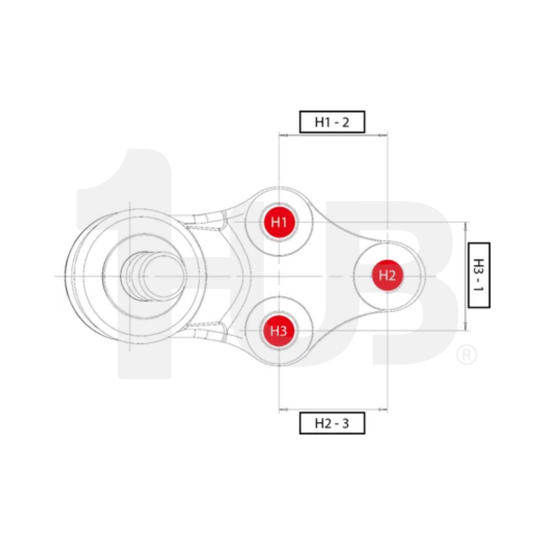 CTR BALL JOINT TOYOTA CROWN YS130 , MS130 , RS110/80 , LS100 5R , 3Y 74-03 LOWER 43330-39065 CBT-10 / CB0367 / SB-2582 ( 1 PC )