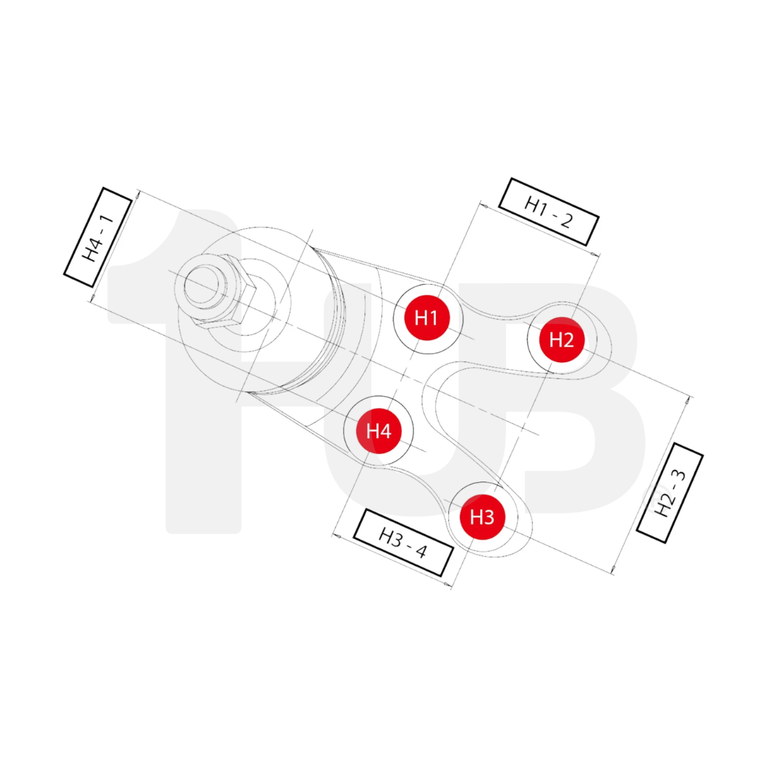 CTR BALL JOINT FORD RANGER B2200 / 2600 / 1600 / 2000 4WD 87-06 LOWER 8AU3-34-510 CBMZ-24 / CB0279 / SB-1542 ( 1 PC )