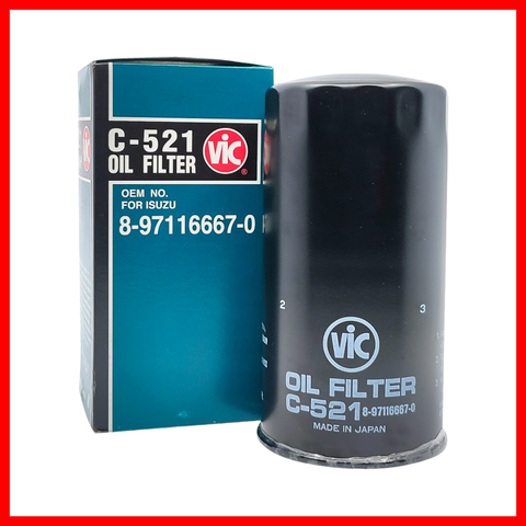 VIC OIL FILTER SPIN ON VIC C-521 ISUZU HD TROOPER 4JX1-T  C-521 7329220 ( 1 PC )