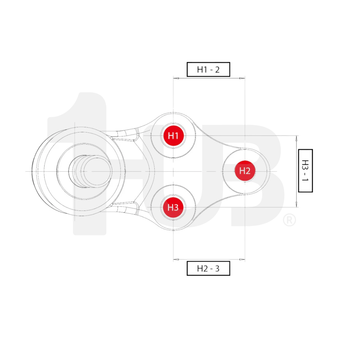 CTR BALL JOINT HYUNDAI GRAND STAREX , STAREX CRDI , VERACRUZ 07-UP LOWER 54530-3J000 CBKK-22 / CB0221 ( 1 PC )