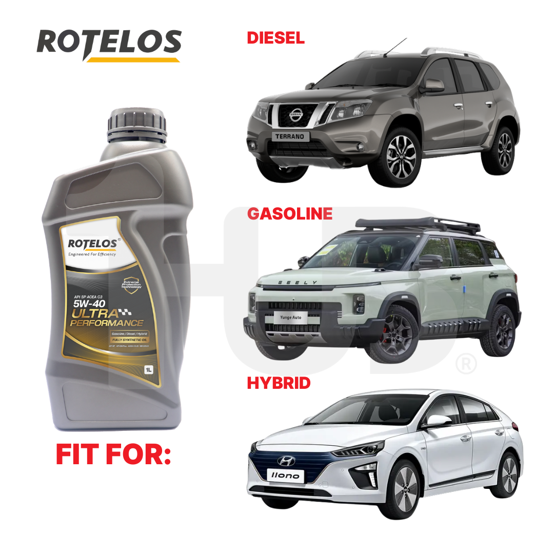 ROTELOS Engine Oil SAE 5W-40 Ultra Performance Fully Synthetic API SP/C3 G-III 1 Liter – Advanced Engine Protection