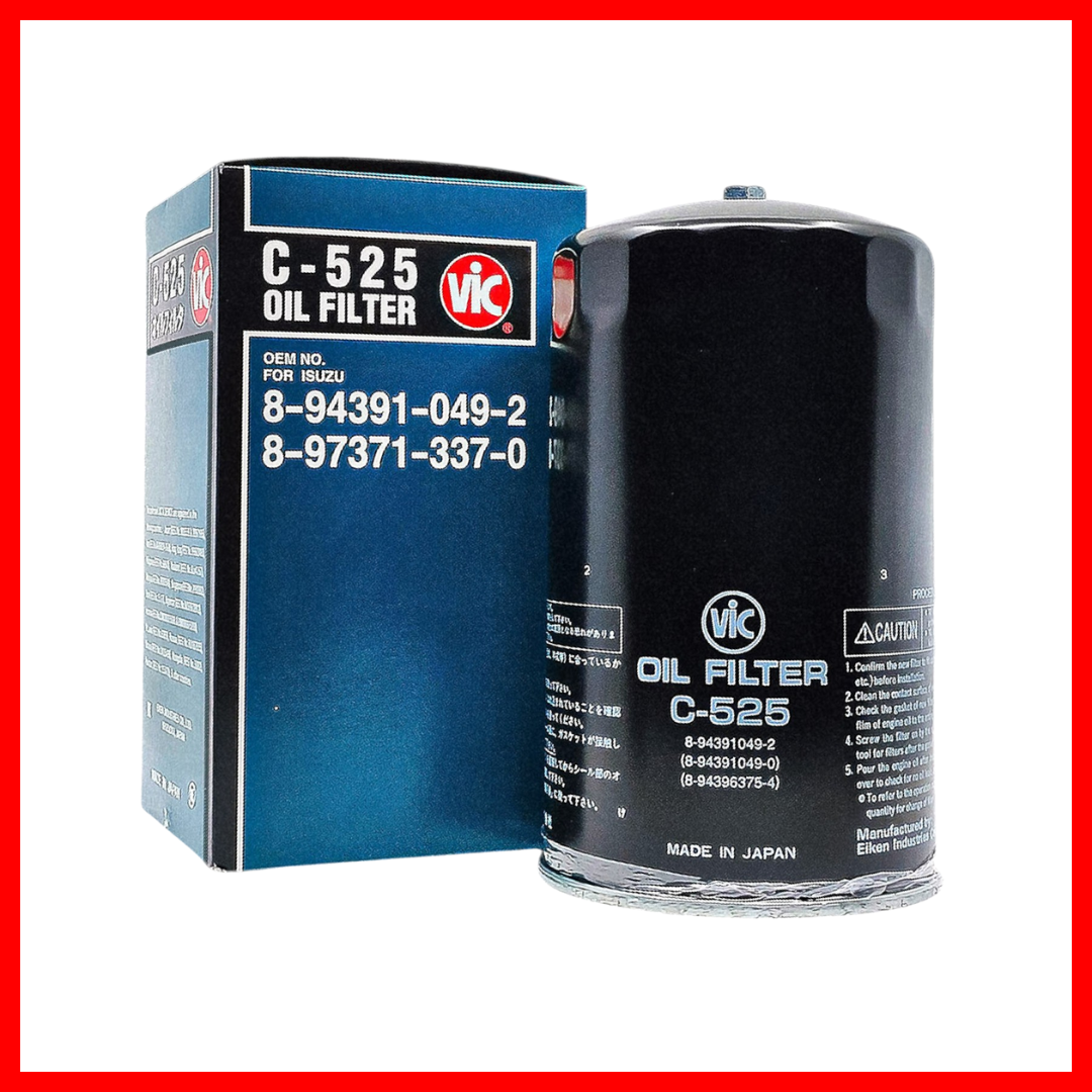 VIC OIL FILTER SPIN ON VIC C-525 ISUZU 6HE1 , FSR34 N & FVM34 W 34FT 6HK1-TCN  C-525 3013533 ( 1 PC )