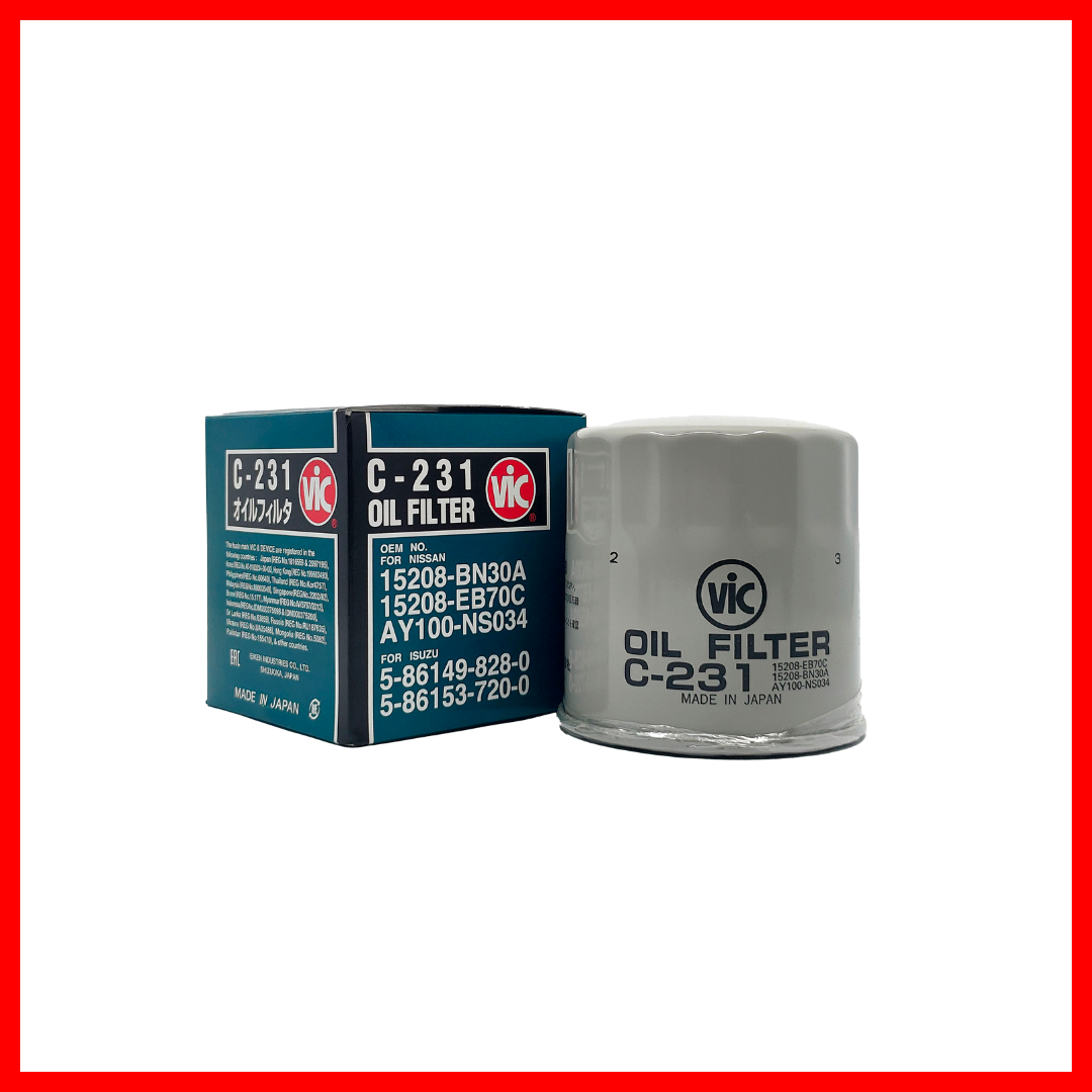 VIC OIL FILTER SPIN ON VIC C-231 NISSAN NAVARA YD25 05-, YD25-Ti, LD23 87-, YD22 87-, LD20 87-  C-231 2707208 ( 1 PC )