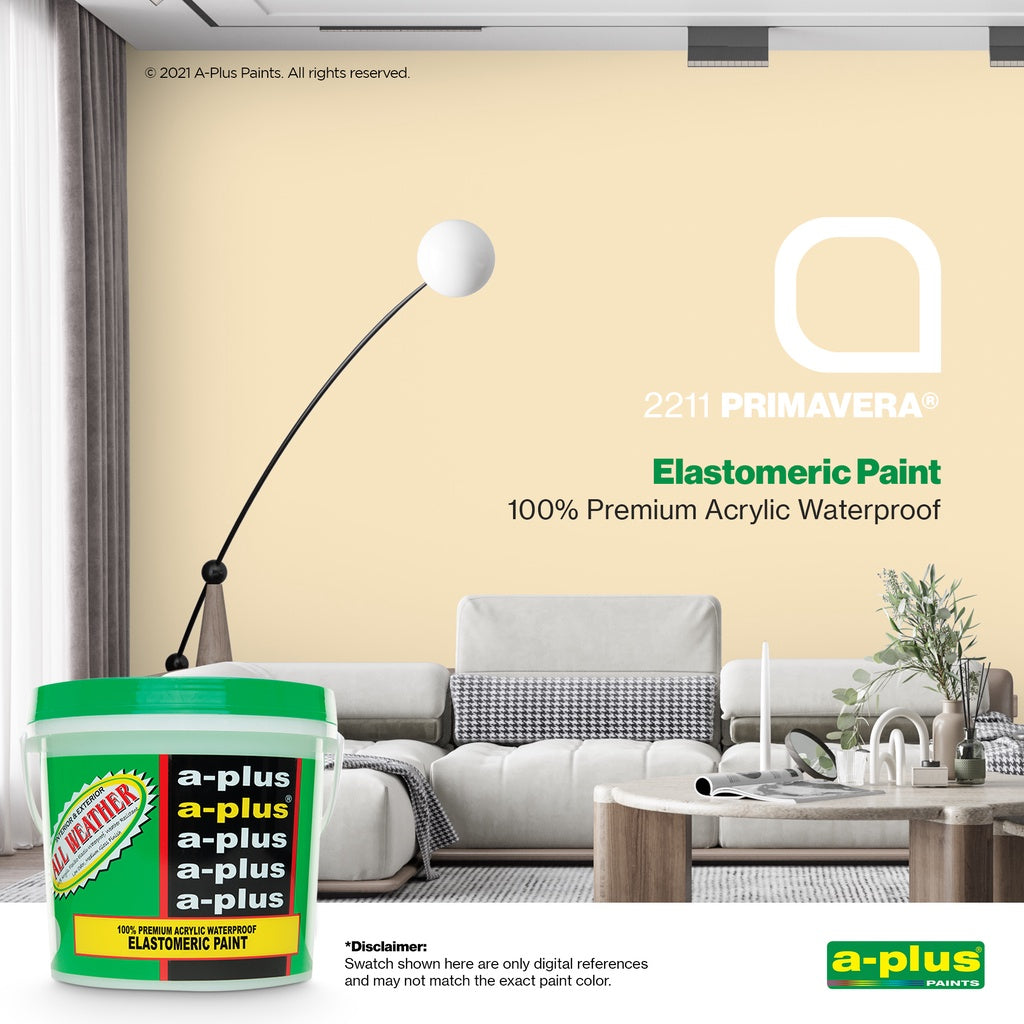 A-Plus All Weather Paint 4L- Medium Gloss | FAMILY COLOR GREEN, CREAM & YELLOW for Interior & Exterior Concrete and Wood Water Based Paint