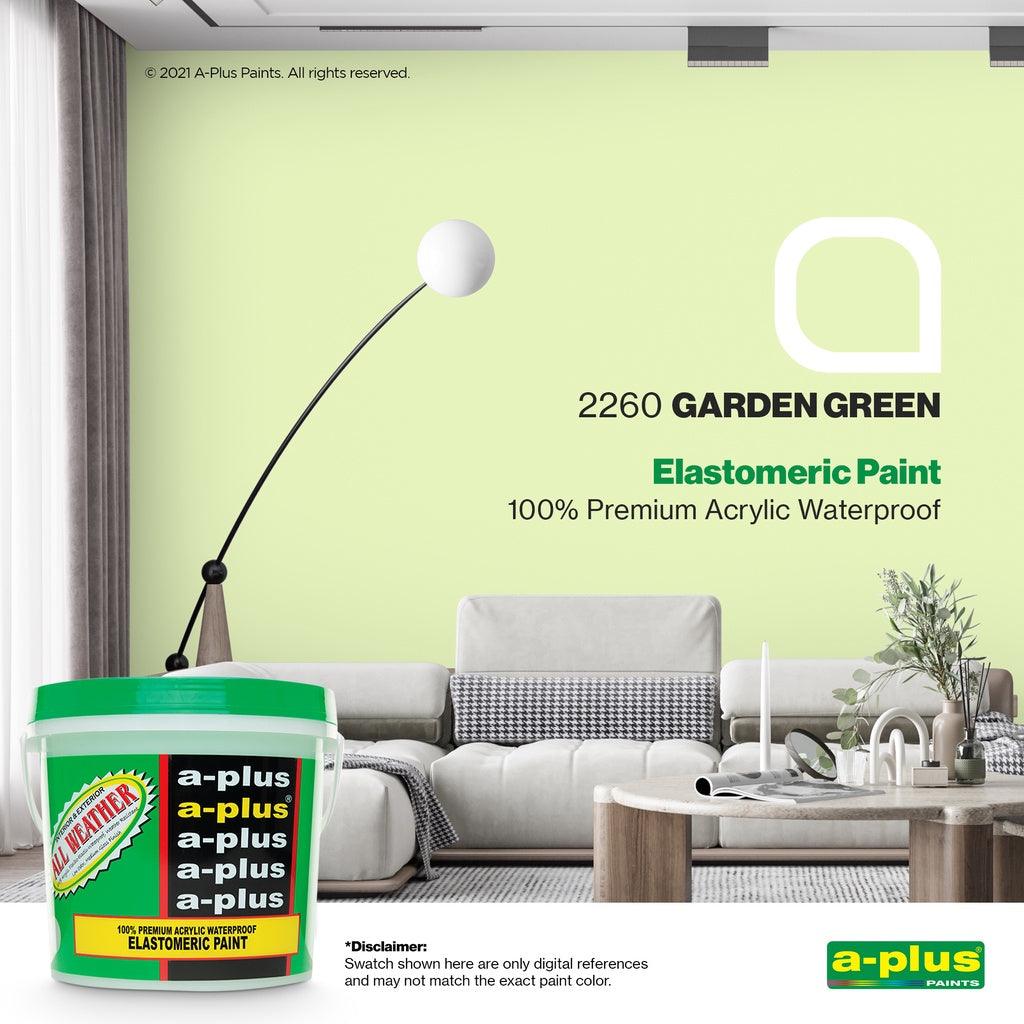A-Plus All Weather 4L- Medium Gloss | FAMILY COLOR GREEN for Interior & Exterior Concrete and Wood Water Based Paint