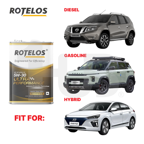 ROTELOS Engine Oil SAE 5W-30 Ultra Performance Fully Synthetic API SP/C3 G-II 4 Liters – Advanced Engine Protection