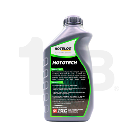 ROTELOS MOTORCYCLE OIL 20W-50 MOTOTECH 4T JASO MA-2 MANUAL ( 800 ML )