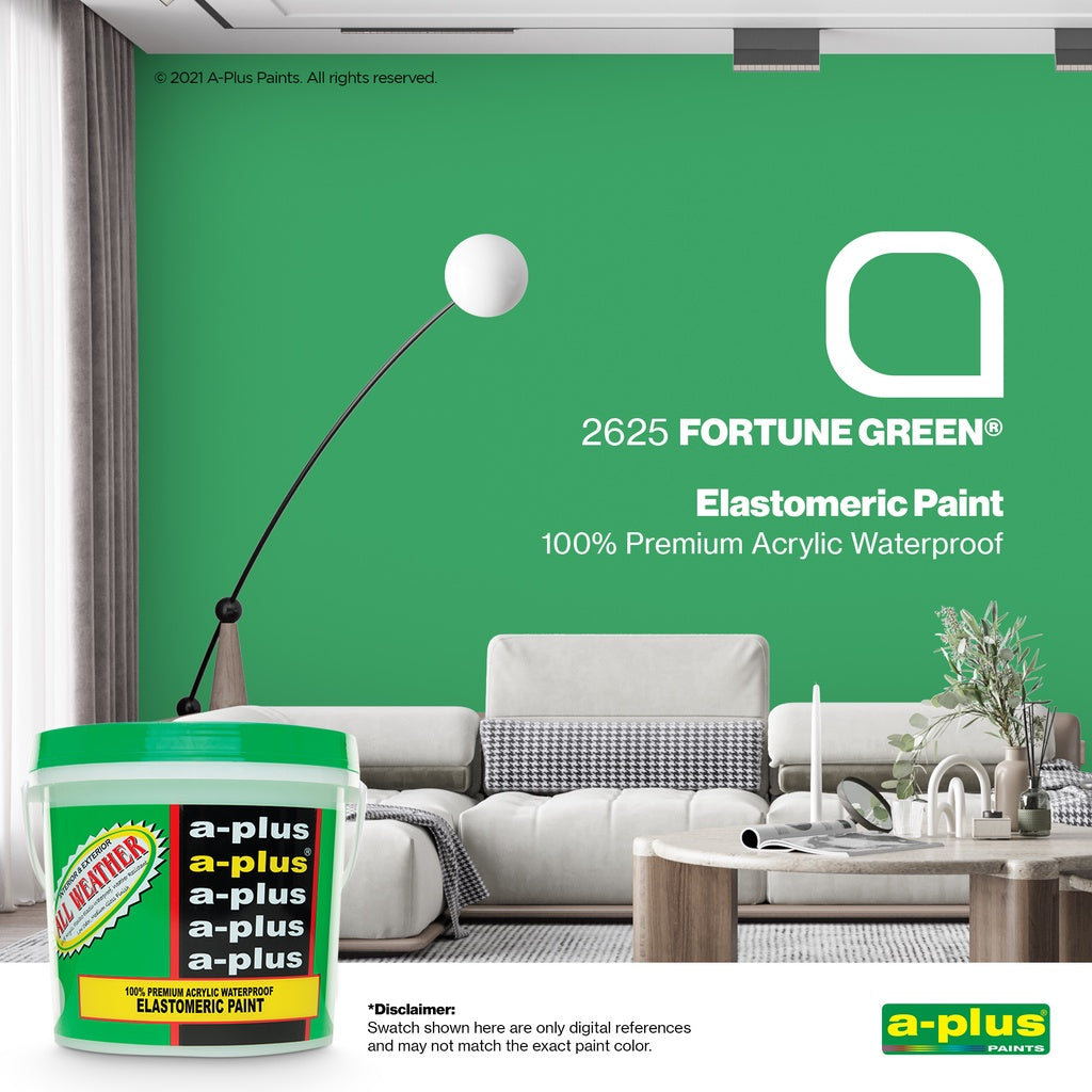 A-Plus All Weather 4L- Medium Gloss | FAMILY COLOR GREEN for Interior & Exterior Concrete and Wood Water Based Paint