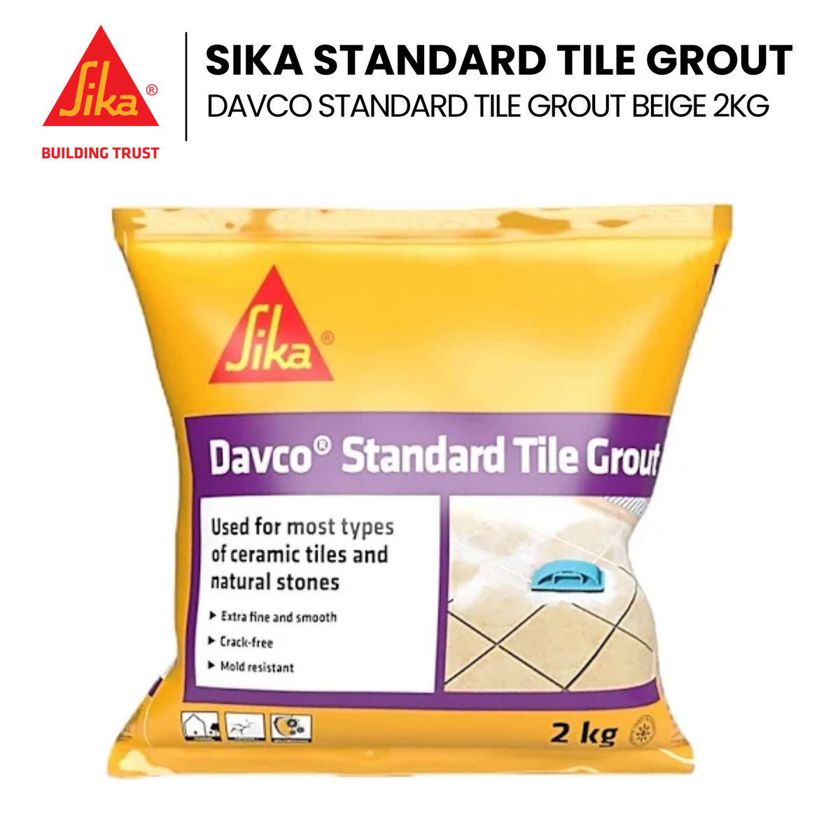 SIKA Davco STANDARD TILE GROUT 2kg