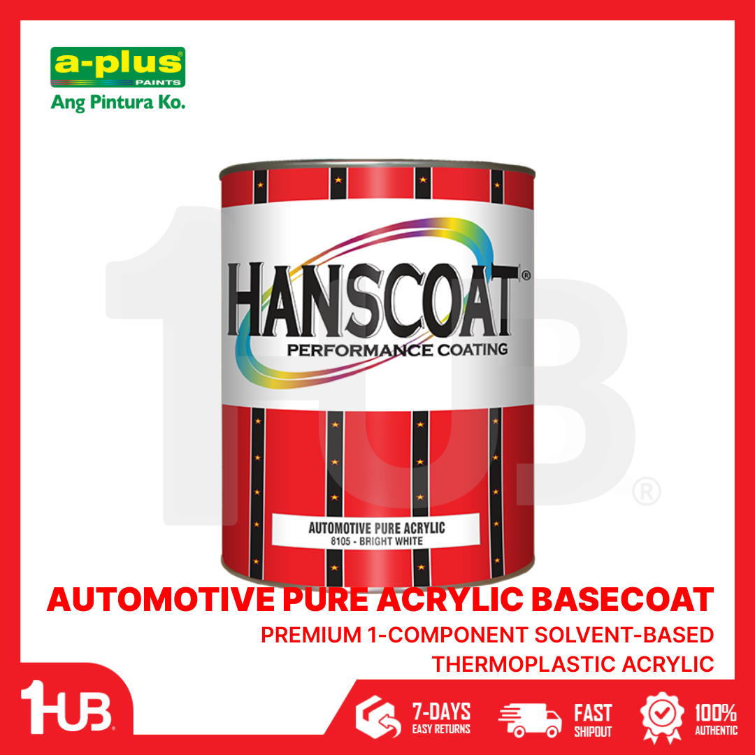 Hanscoat® Automotive Pure Acrylic Basecoat Colors (4L) | High-Performance Auto Refinish Paint