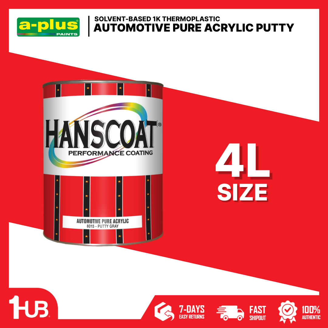 Hanscoat® Automotive Pure Acrylic Putties (4L) | Smooth Finishing Auto Body Filler