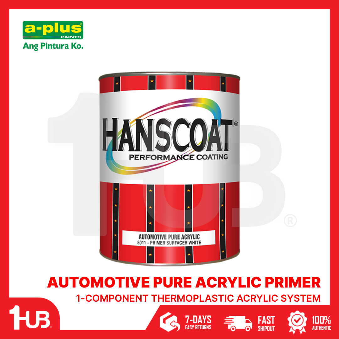 Hanscoat® Automotive Pure Acrylic Primer Surfacer (4L) | Smooth Base Coat for Auto Refinishing