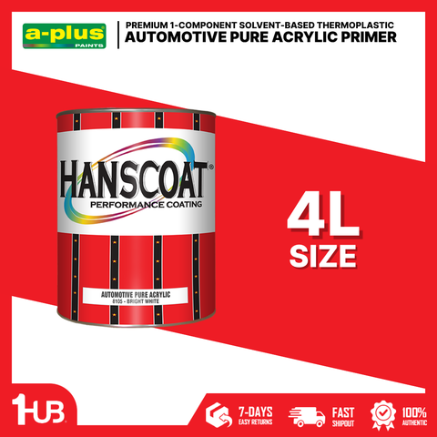 Hanscoat® Automotive Pure Acrylic Basecoat Colors (4L) | High-Performance Auto Refinish Paint