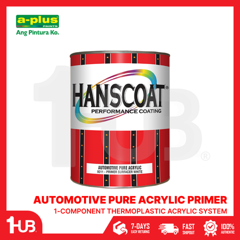 Hanscoat® Automotive Pure Acrylic Primer Surfacer (4L) | Smooth Base Coat for Auto Refinishing