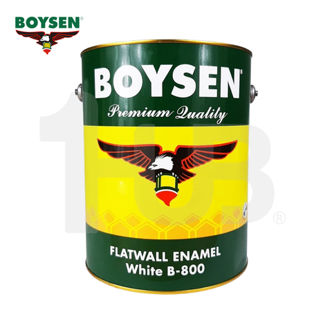 BOYSEN Flatwall Enamel Paint White B-800 4L | Flat Alkyd Finish | Interior Wall Paint | Smooth Matte Look
