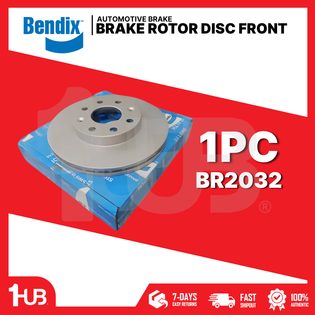 BENDIX BRAKE DISC ROTOR CHEVROLET AVEO 4+2+2HOLES 2004-12 FRONT BR2032 ( 1 PC )